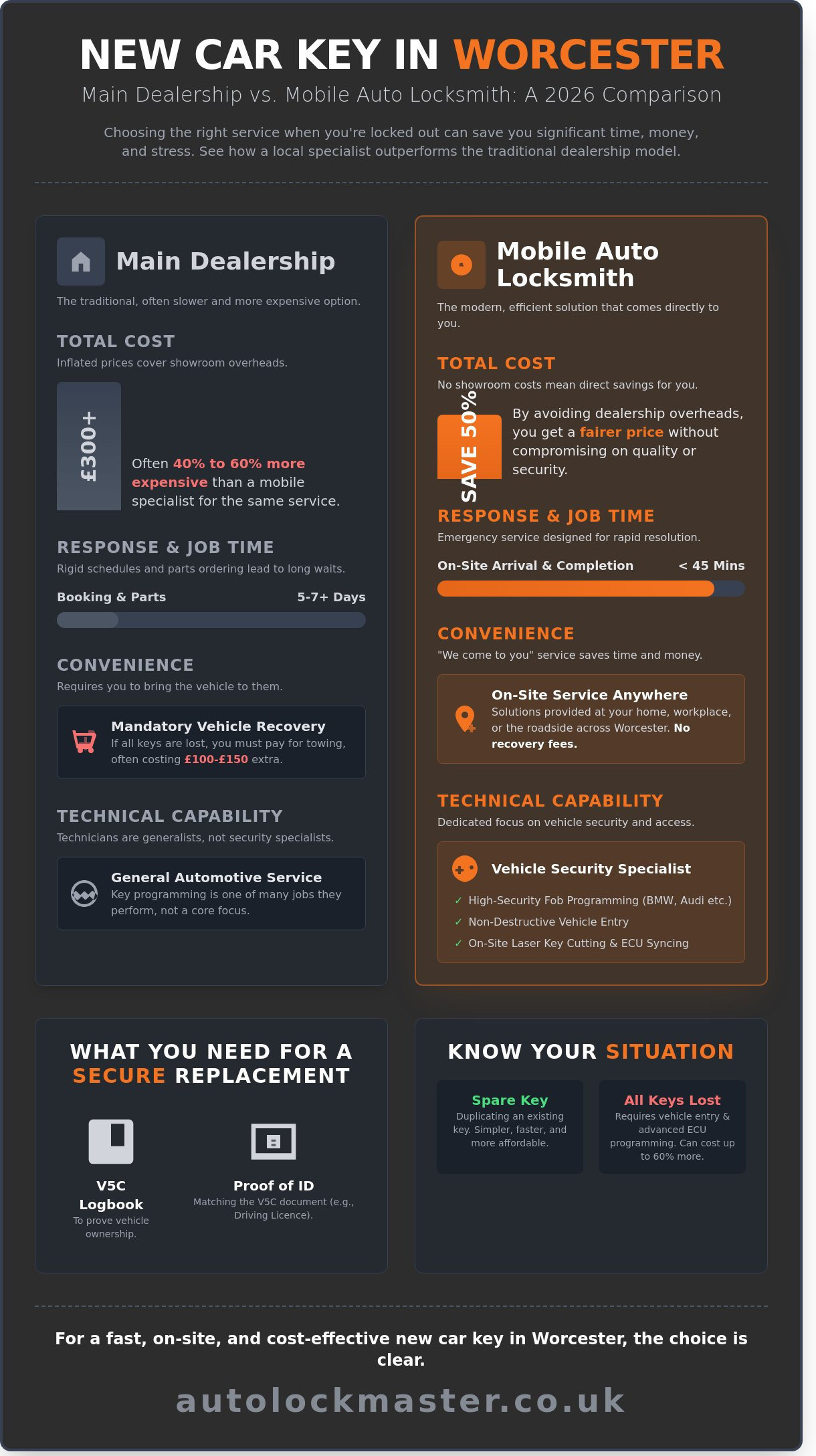 New Car Key in Worcester: 2026 Comparison Guide for Drivers - Infographic